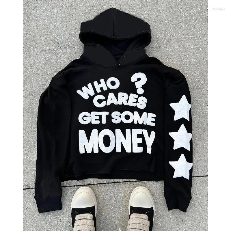 Men's Hoodies Street Wear Y2K Ins Trendy Retro Unisex 90s Gothic Harajuku Style Pullover Long Sleeved Printed Pattern Tops