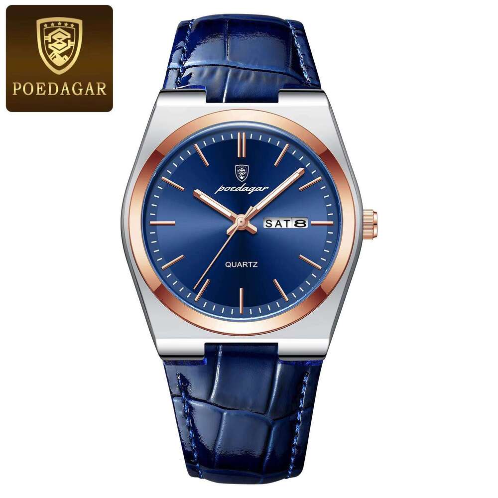 DHwatches POEDAGAR 930 Leather Watch Wholesale Sport Men's Luminous Waterproof Quartz Watches for Men