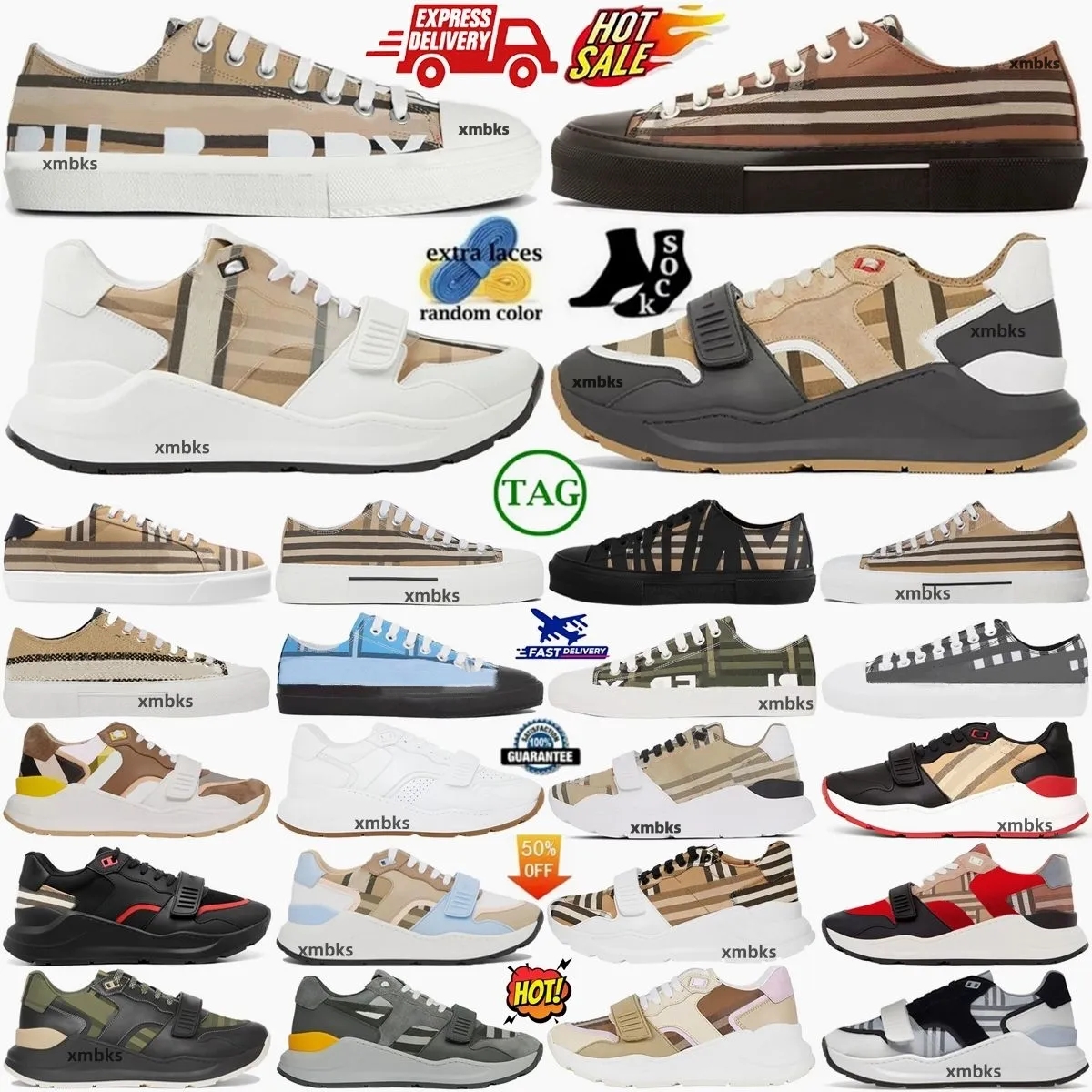 Designer Ramsey Sneakers Vintage Shoes Cotton Women Tennis Trainers Stripes Print Striped Trainer Platform Flats Men Sneaker Printed Lettering Plaid Shoe #4#