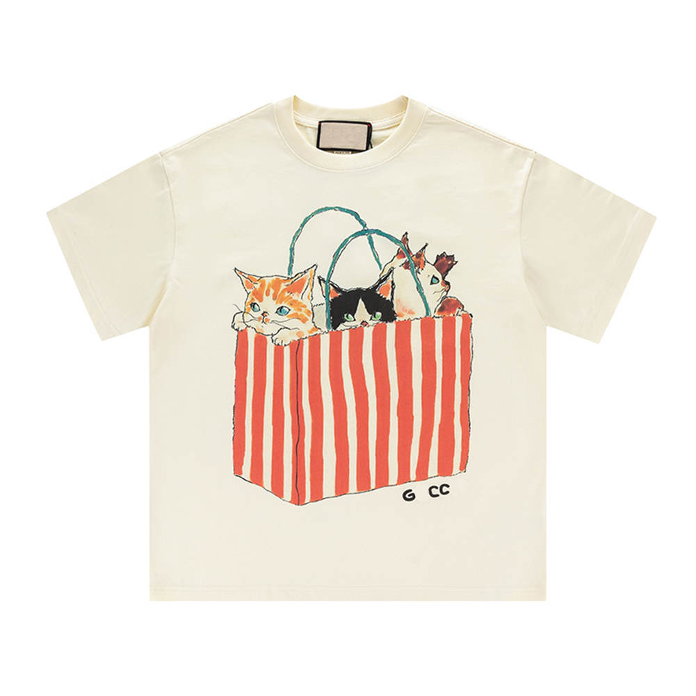 High-end designer men's T-shirt, loose printed shirt, short sleeve, summer fashion and casual T-shirt S-4XL