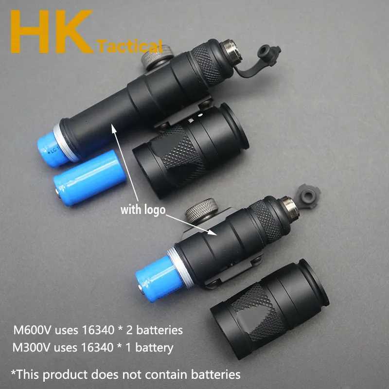 300V 600V Tactical Light Mini Weapon Light White Light Output Constant / Momentary / Strobe Flashlight Hunting 20mm Rail W250722