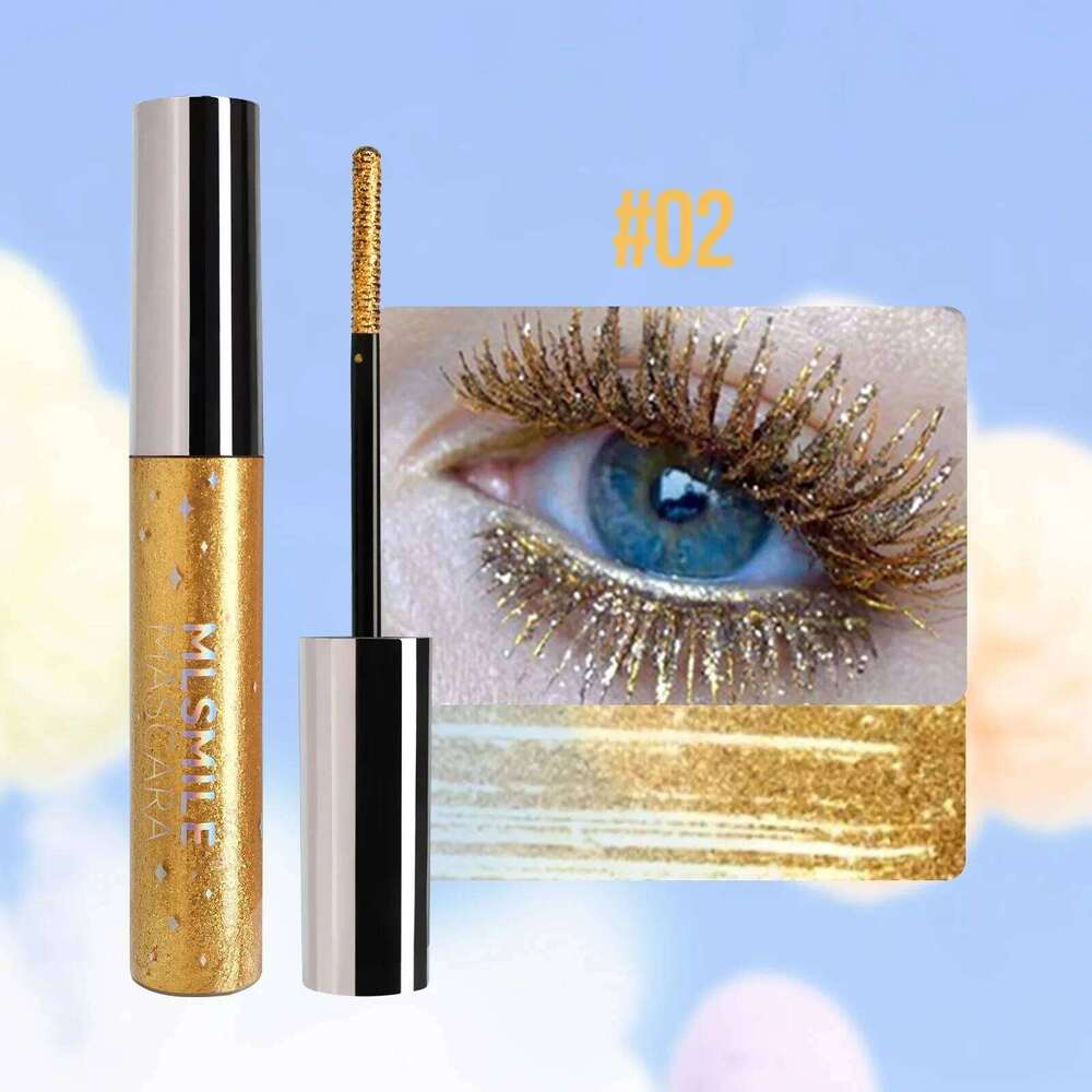 Colorful Pearl Light Glitter Fine Sparkle Waterproof Cos Spiral Mascara Brush Beauty Shiny Eyelashes Extension Cosmetic X250723