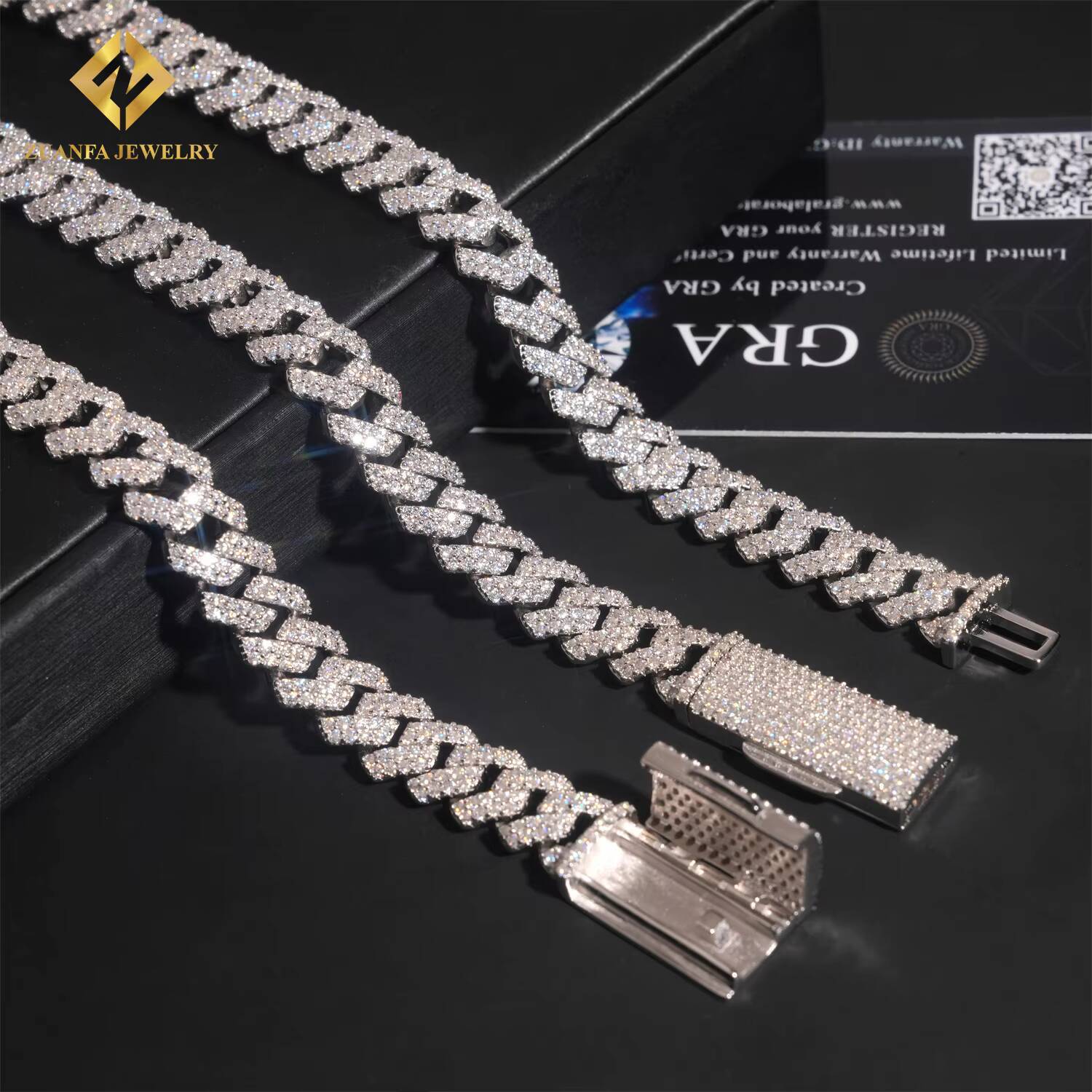 Sale Promotion 10mm Fine Men Jewelry Iced Out Diamond Cuban Link Chain Hip Hop Jewelry VVS Moissanite Bracelet Necklace