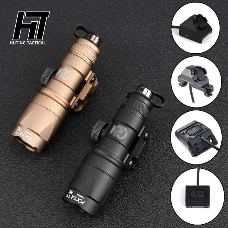 Tactical M300 Surefire M300A MINI Scout Metal Flashlight Mod Button Switch Airsoft Equipment Weapon Hunting Rifle Light Accessory W250722