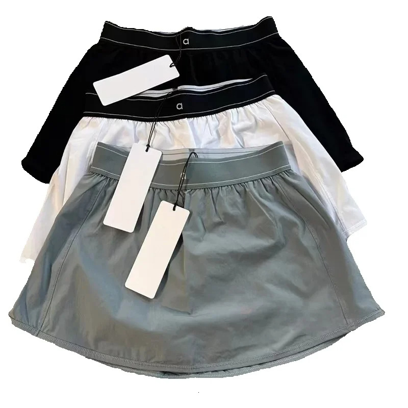 Yoga short skirt and shorts Comfortable Nude Anti glare Tennis Quick Dry Breathable Yoga Loose Casual Sports Skirt q5
