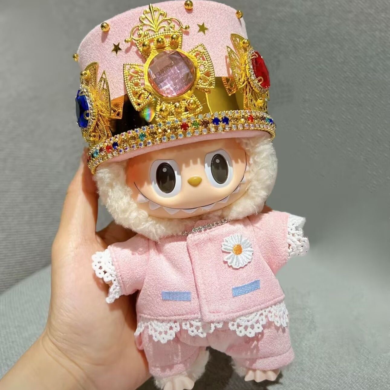 GD with G-Dragon labubu baby clothes 17cm suit second-generation pendant plush doll clothes