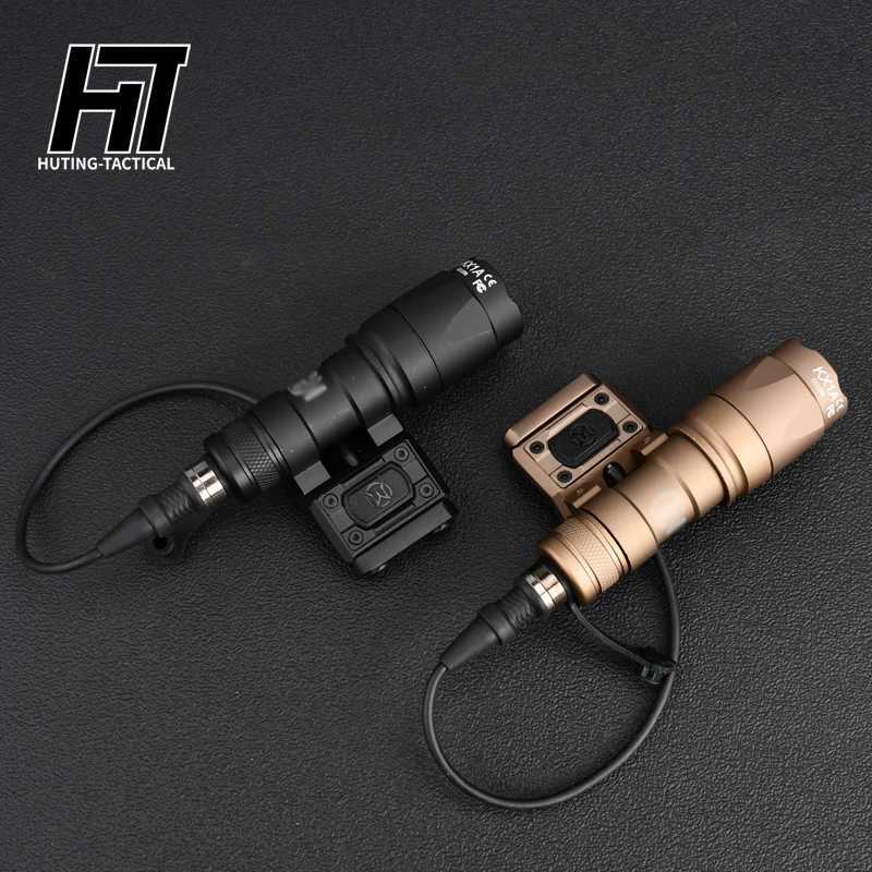 Tactical M300 Surefire M300A MINI Scout Metal Flashlight Mod Button Switch Airsoft Equipment Weapon Hunting Rifle Light Accessory W250722