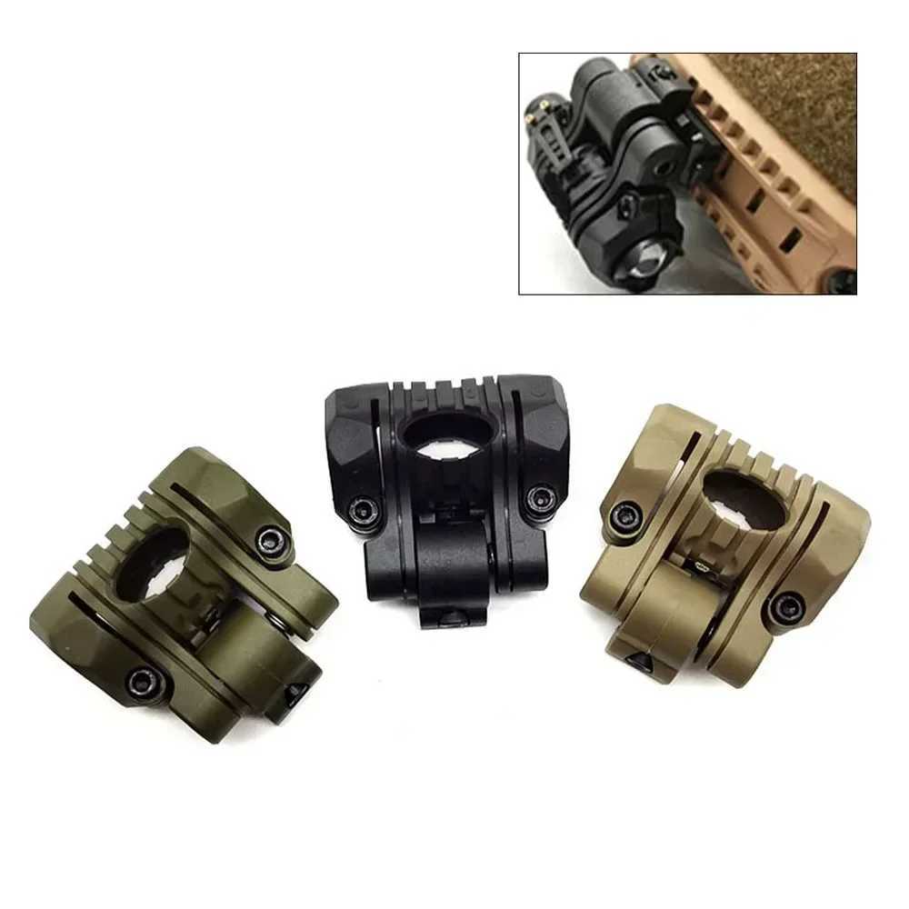 Tactical Helmet Light Mini Flashlight Adjustable Rail Mount Rotatable LED Guide Rail Set Hunting Sports Outdoor Gear Accessories W250722