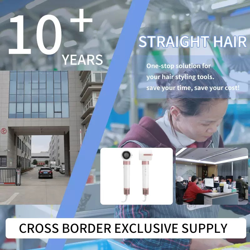 Automatic Multifunctional Hair Dryer Quick Dry Straight Hot Air Comb 7-in-1 Curling Iron Set Brushless Motor free shipping