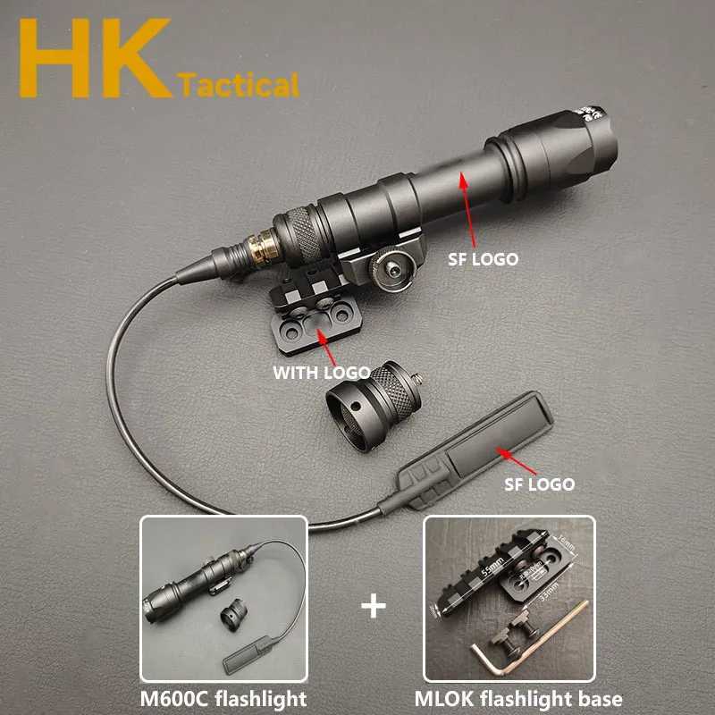 Tactical SF M600C M600 Weapon Light Flashlight Rifle Flashlight LED Surefire M300 Scout Light Torch Hunting Airsoft W250722