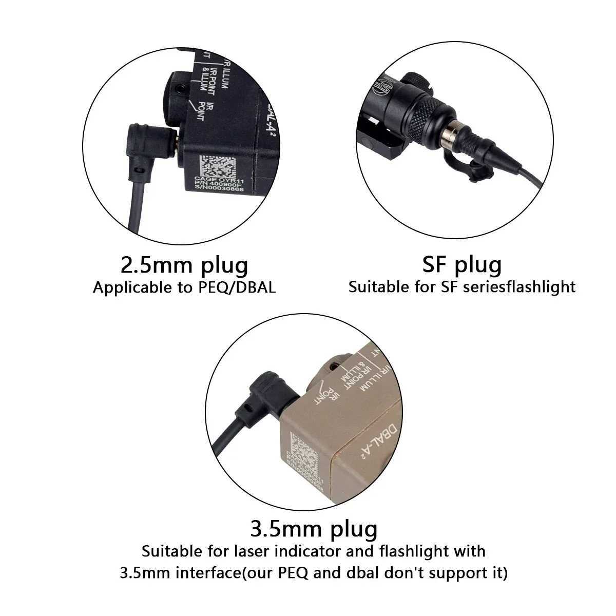 Tactical Surefire M300 M600 Flashlight Pressure Remote Dual Function Switch for Mlok 20mm Rail DBAL A2 PEQ 15 Weapon Scout Light W250722