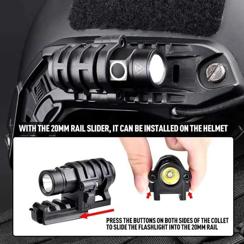 Vadsn Tactical Scout Fast Helmet Light Airsoft Strobe Mini White Led Lamp Constant Momentary Huting Output Helmet Flashlight W250722