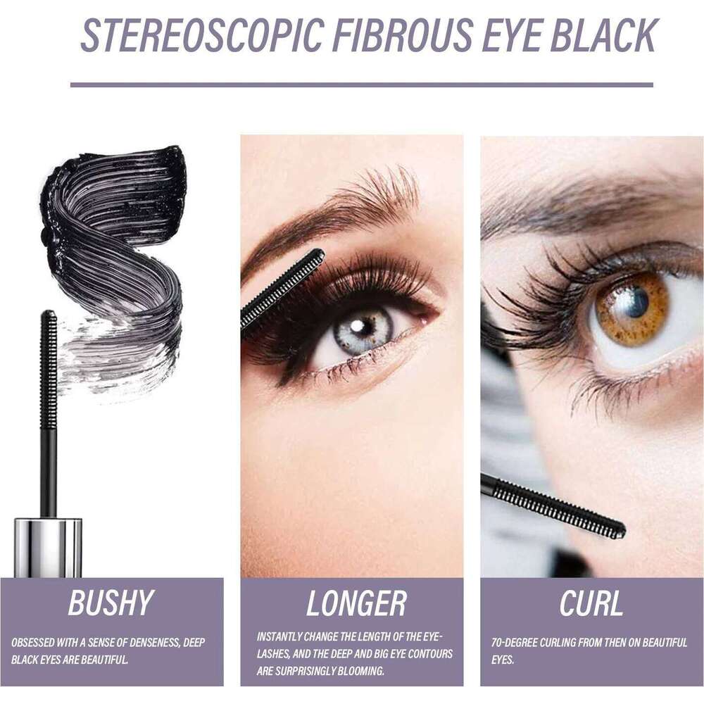 Curling Mascara Lengthening Voluminous Natural Lashes, Sdge-proof Long Lasting, Waterproof Black Eyelash Makeup X250722
