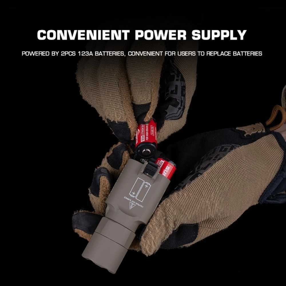 Tactical Flashlight for Pistol Light 800 Lumens SF Style X300U X300 Ultra X300U-A Airsoft Strobe Helmet Light fits 20mm Rail W250722