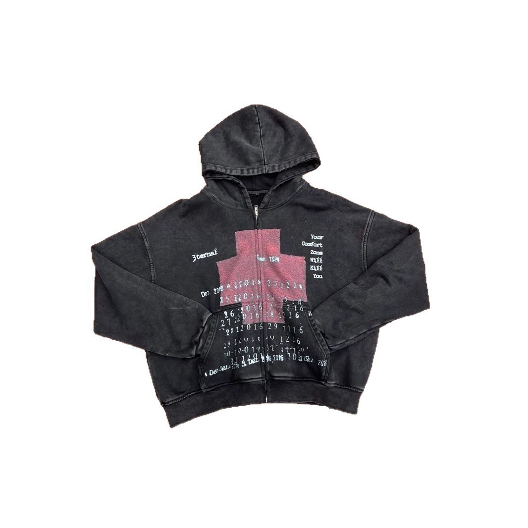 Unique Printed Sweatshirt Long Sleeve Pullover Hoodie Street Fashion Y2K