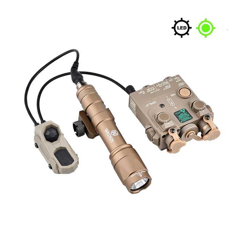 WADSN DBAL A2 Red Green Laser Flashlight M600 M600C Scout Light AXON Dual Function Pressure Switch Airsoft Hunting Weapon Gear W250722