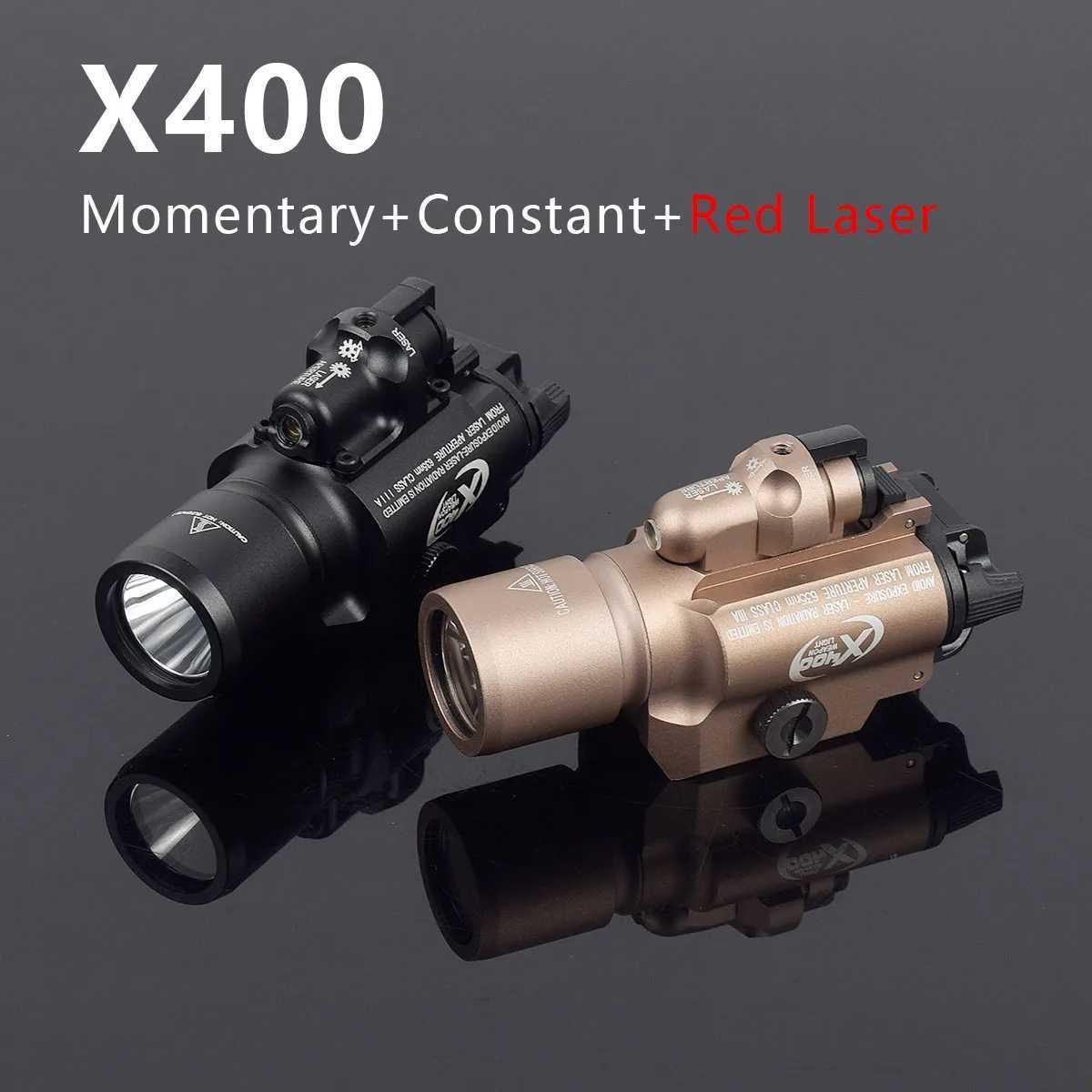 Tactical X400 Ultra X400U WeaponLight with Red Laser Pistol Gun Strobe Flashlight With Picatinny Rail X300 Ultra W250722