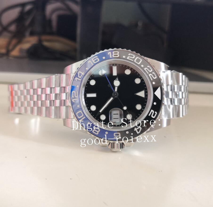 40mm Men's Automatic 2813 Watches Men V2 Version BP Watch Green Black Blue Red Ceramic Bezel Left Hand BPF 126710 Sapphire Crystal Wristwatches