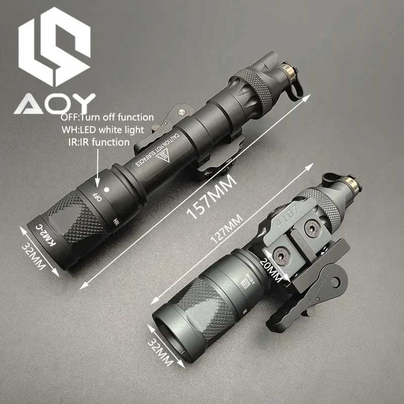 600 M323V M622V White LED +IR Fill Light Momentary /Constant Flashlight Fits 20MM Rail Airsoft Outdoor Hunting Parts W250722