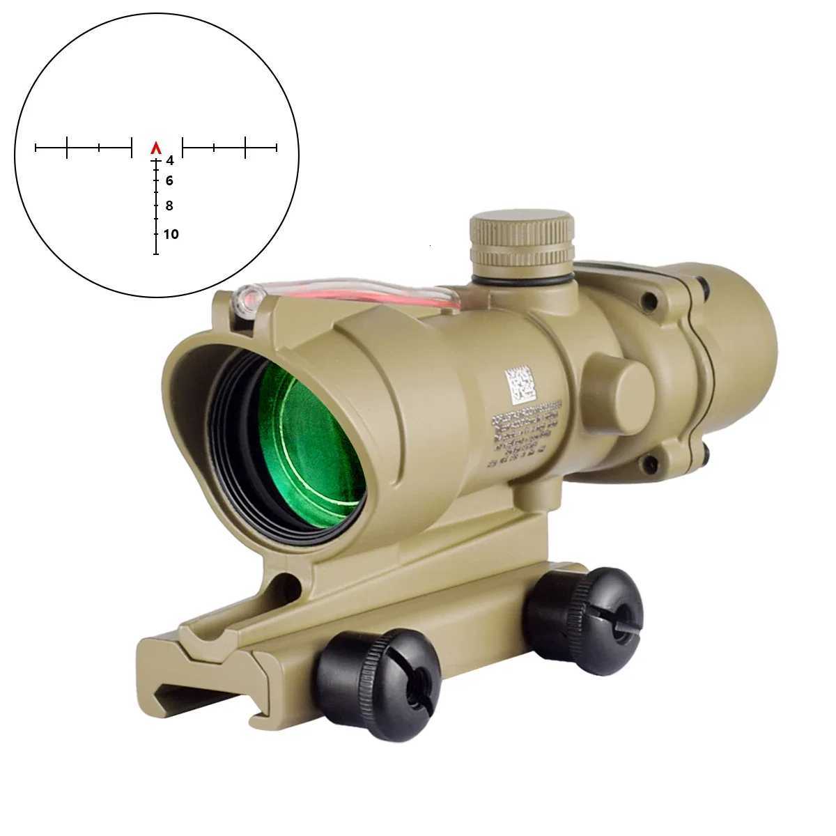 Tactical AOOG 4X32 Scope Sight x32 Optical Scope Fiber Optics Airsoft 4x Magnifier Cross Chevron Glass Etched Reticle Rifle W250723