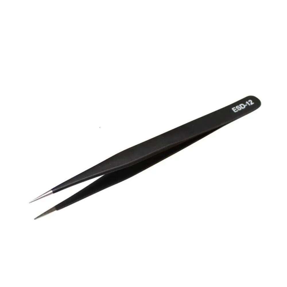 2pcs / Set Professional Rhinestone Tweezer Stainless Straight Curved Antioxidant Glitters Eyelash Nail Decoration Picking Tools Eyela