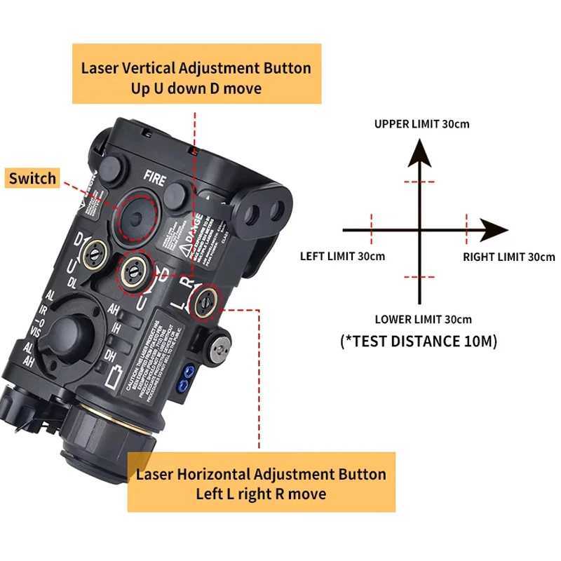 NGAL All Metal WADSN Red Green Blue Dot Strobe IR Ray Aiming LED White Light Hunting Scout Light Airsoft Weapon Accessory W250722