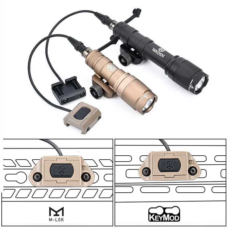 Vadsn Airsoft Tactical SF M600 M300 Weapon Flashlight M600C M300A White LED Light With Mlok Key Modbutton Pressure Switch Huntin W250722