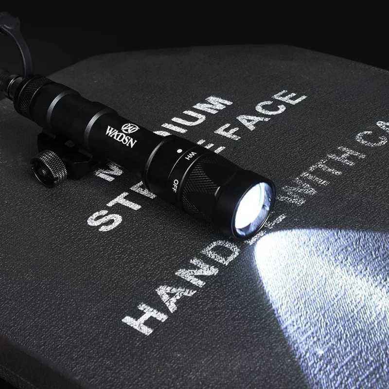 600 Tactical LED Light 600W Flashlight Strobe Light Airsoft Metal Weapon Lamp Hunting Search Fit Picatinny Rail With SF Mark W250722