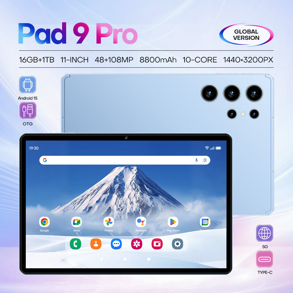 New in stock cross-border Pad 9 Pro 10-inch tablet with 16GB + 1TB network learning and gaming capabilities Laptop R250527