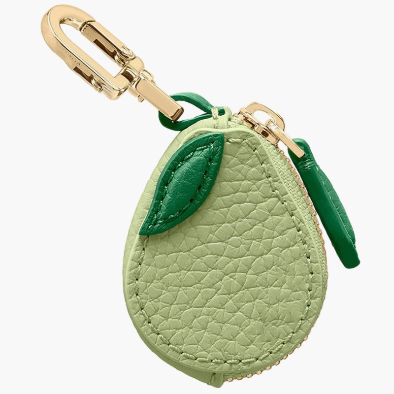 Coin Purses Change Bag Cute Fruit Shape Purse Keychain PU Leather Pendant Korean Style Wallet Earphone Female
