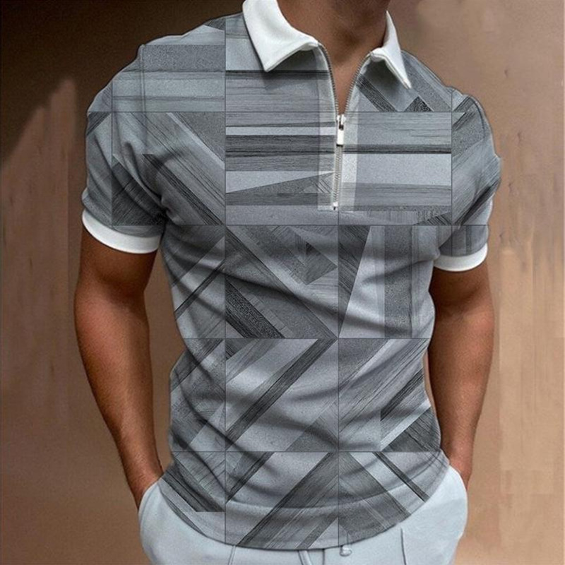 High 2025 print short sleeved polo shirt men s T shirt Korean fashion clothing summer luxury top size M L XL XXL 3XL vintage tee tops poloshirt