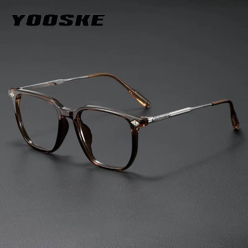 Fashion Anti Blue Light Glasses frame Men Business Square Myopia Prescription Eyeglasses for Women Large Frame Optical Eyewear ddmythur