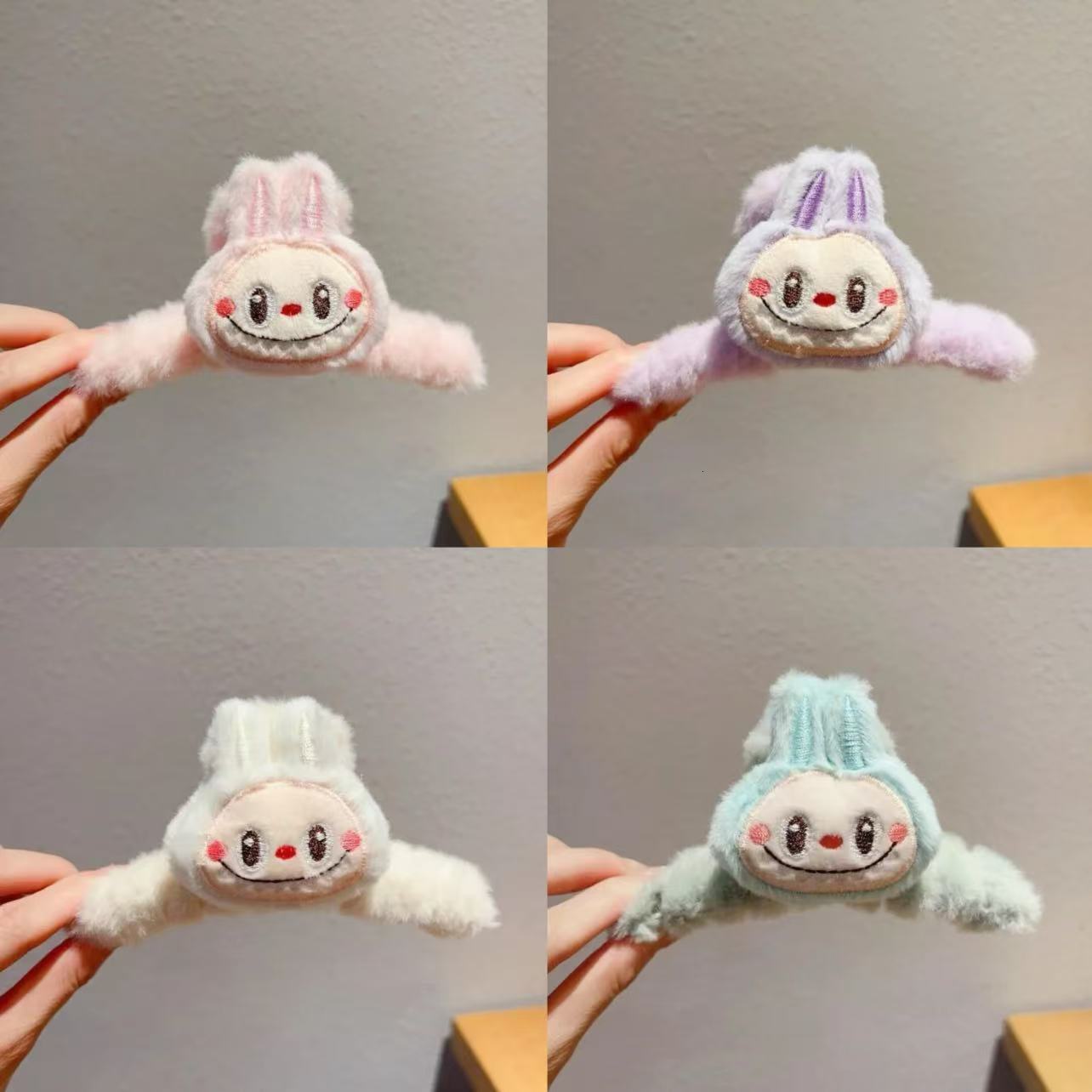 Labubu Plush Autumn Winter Large Cartoon Back of Head Clip Claw Hair Accessory