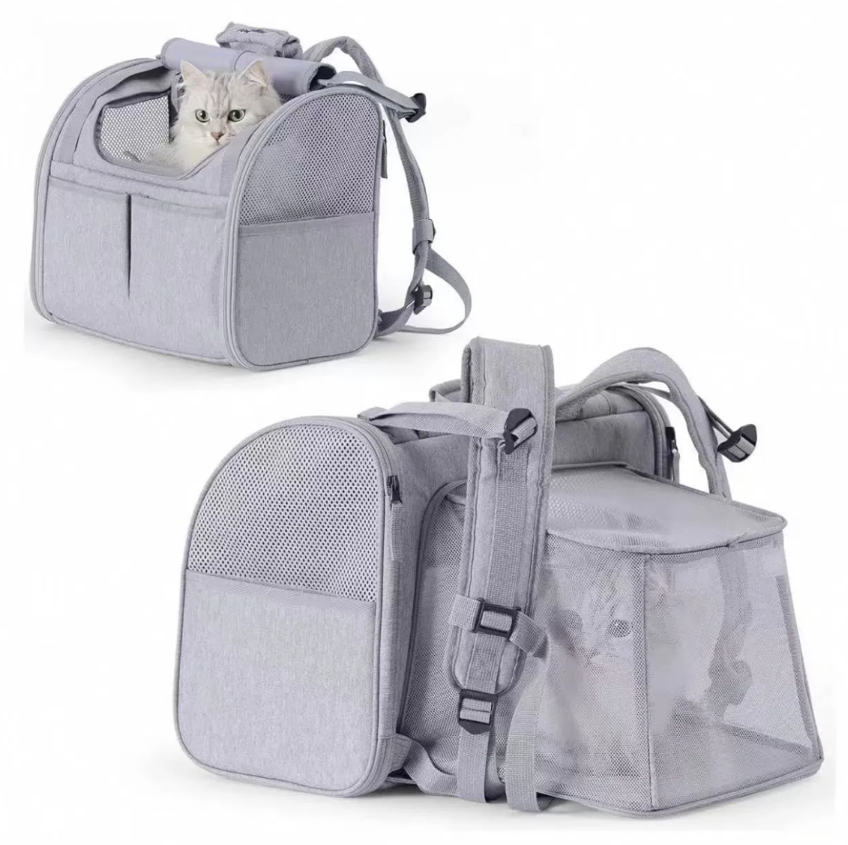 Pet cat bag, summer outdoor expandable portable backpack, large capacity breathable bag Free shipping