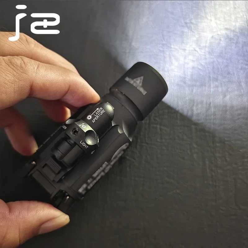 Tactical SF X400 X400U Ultra Flashlight Red Laser LED White Light for Hanging Hunting Weapon Light Fits 20mm Rail Glock G17 G18 W250722