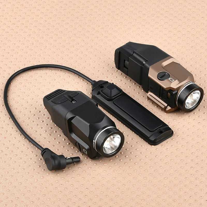 WADSN Flashlight TR-7 X 500-Lumen Compact Tactical Weapon Light Includes High Low Paddle Switches and Key Kit Black Accessories W250722