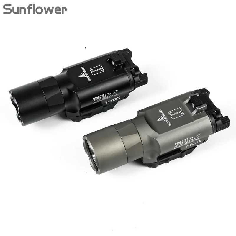 Tactical Gear SF X300U X300 M600 M600B M300 M300C Flashlight LED Torch AR15 Airsoft Hunting Weapon Scout Light Fits 20mm Rail W250722