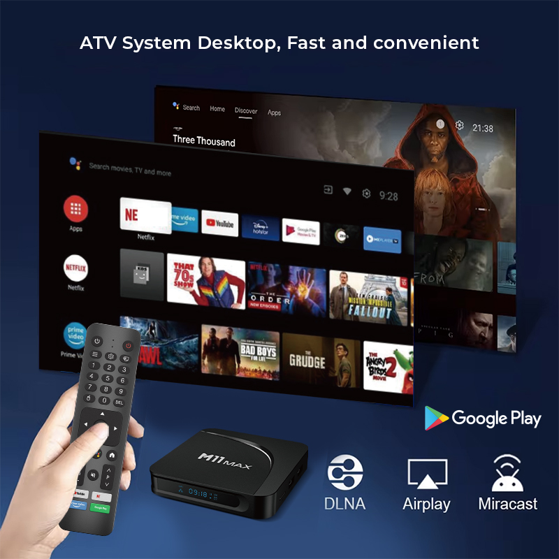 2025 New M11 MAX Amlogic S905X5M Android 14.0 TV Box 2.4 5G WiFi Bluetooth Voice Remote Androidtv System 4K Smart TV Box