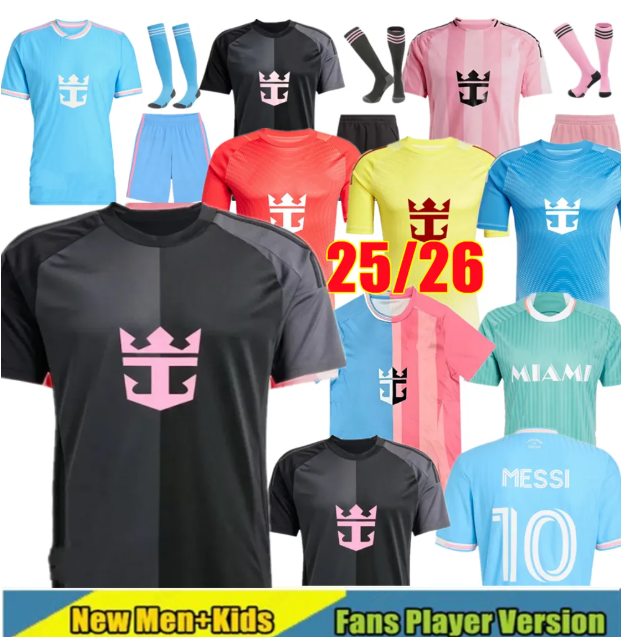 25 26 Inters Soccer Jerseys MESSI SUAREZ 2025 2026 Football Shirt HIGUAIN PELLEGRINI Martinez FC CARRANZA PIREZ MORGAN men kids Kit Miamis Jerseyss
