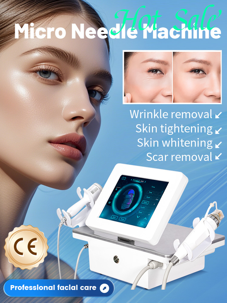 Portable Microneedle Fractional Cold Hammer Stretch Mark Scar Acne Remove Face Lifting Body Tighten RF Machine
