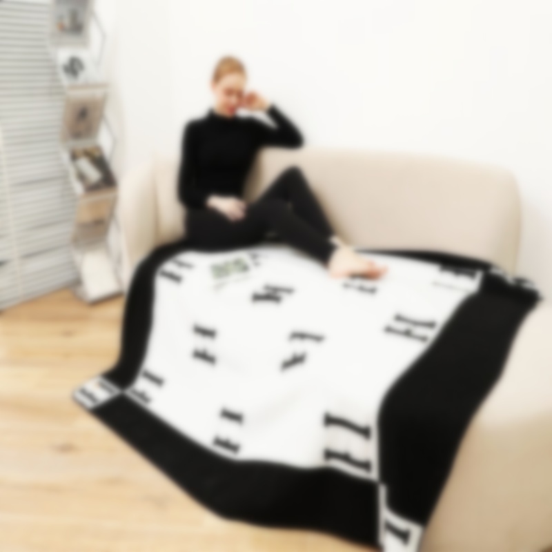 Designer blankets airplane blankets home cashmere and wool blankets single-letter H blankets for sofas air-conditioning blankets for