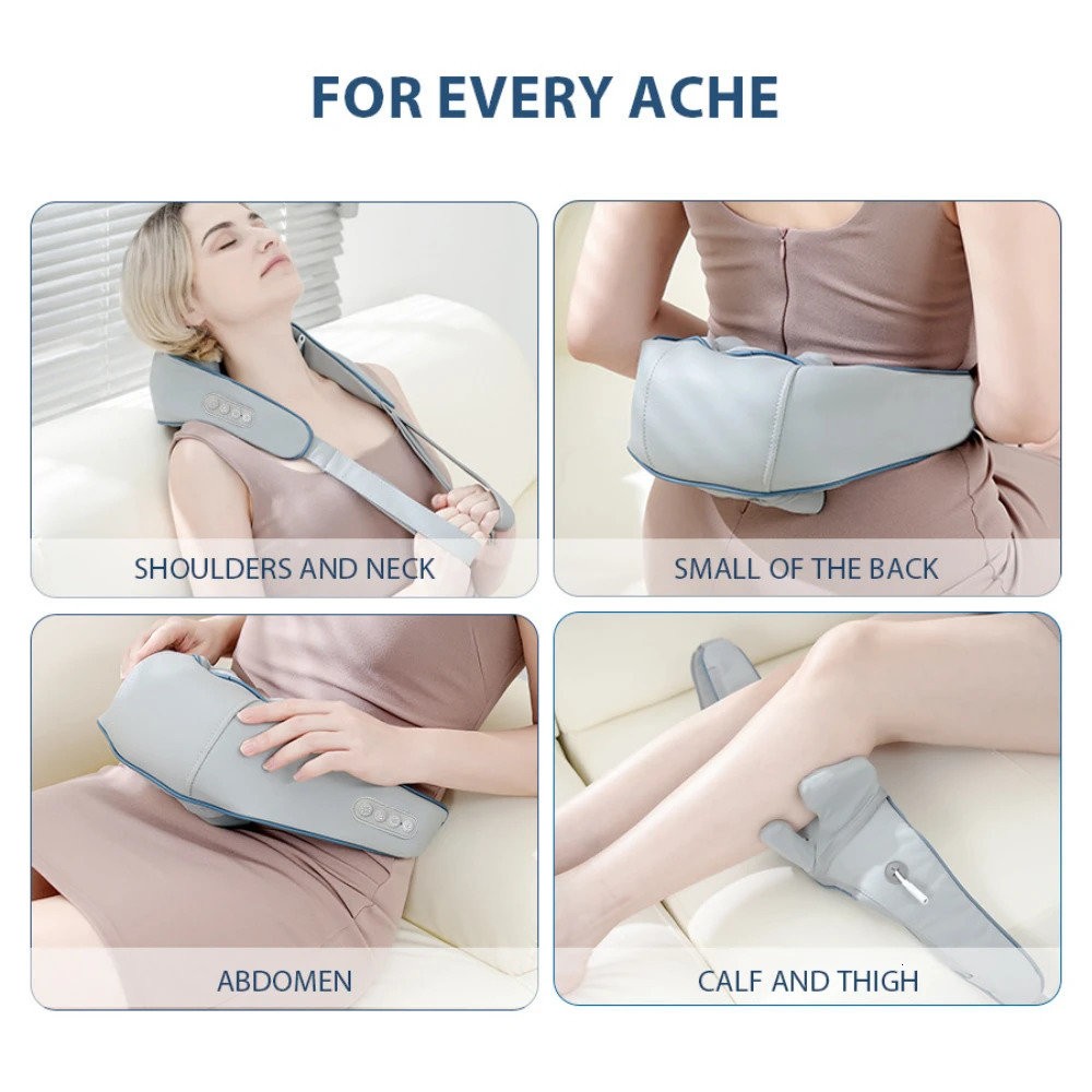 Portable Mini Relaxer Dredge Kneading Smart Electric Wrap Heated Trapezius Muscle Neck Multifunctional Shiatsu Massage Shawl 250725