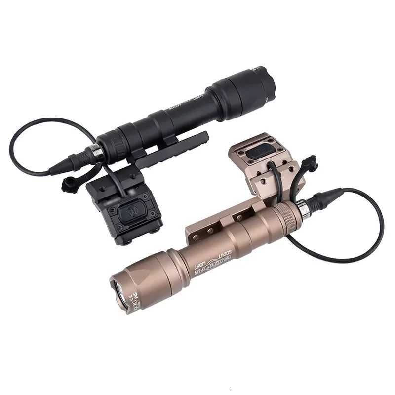 Tactical Surefire M300 M600 Flashlight LED Hunting Scout Light 45 Offset Base With ModButton Switch Airsoft Weapon Accessories W250722