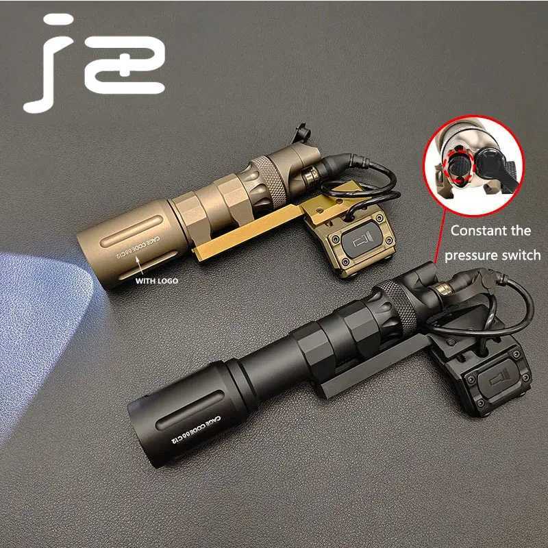 SOTAC Metal Light V2 Flashlight 1300 LM Tactical Hunting LED Flashlight Scout Light Modbutton Pressure Switch Fits 20MM Rail W250722