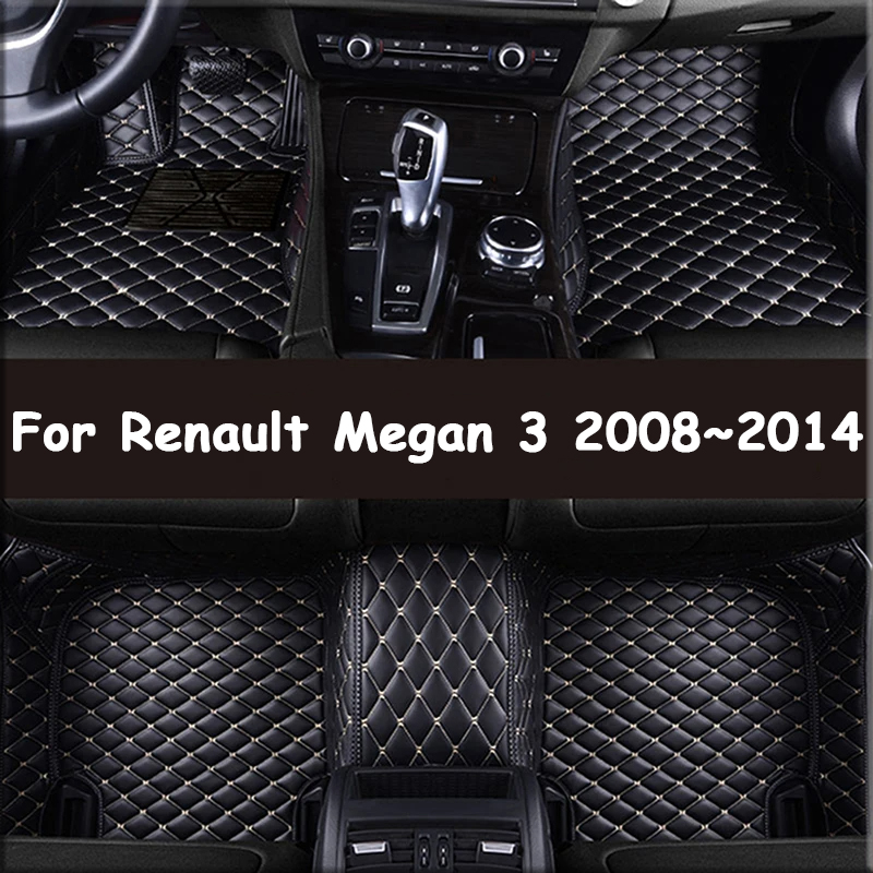 Car Floor Mats For For Renault Megan 3 2008 to 2014 DropShipping Center Auto Interior Accessories Leather Carpets Rugs Foot Pads