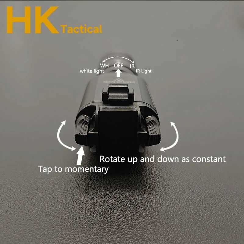 300V IR Scout Light Tactical X300 X300U LED Flashlight Fits 20mm Picatinny Rail Airsoft Hunting Gun Weapon Lights W250722