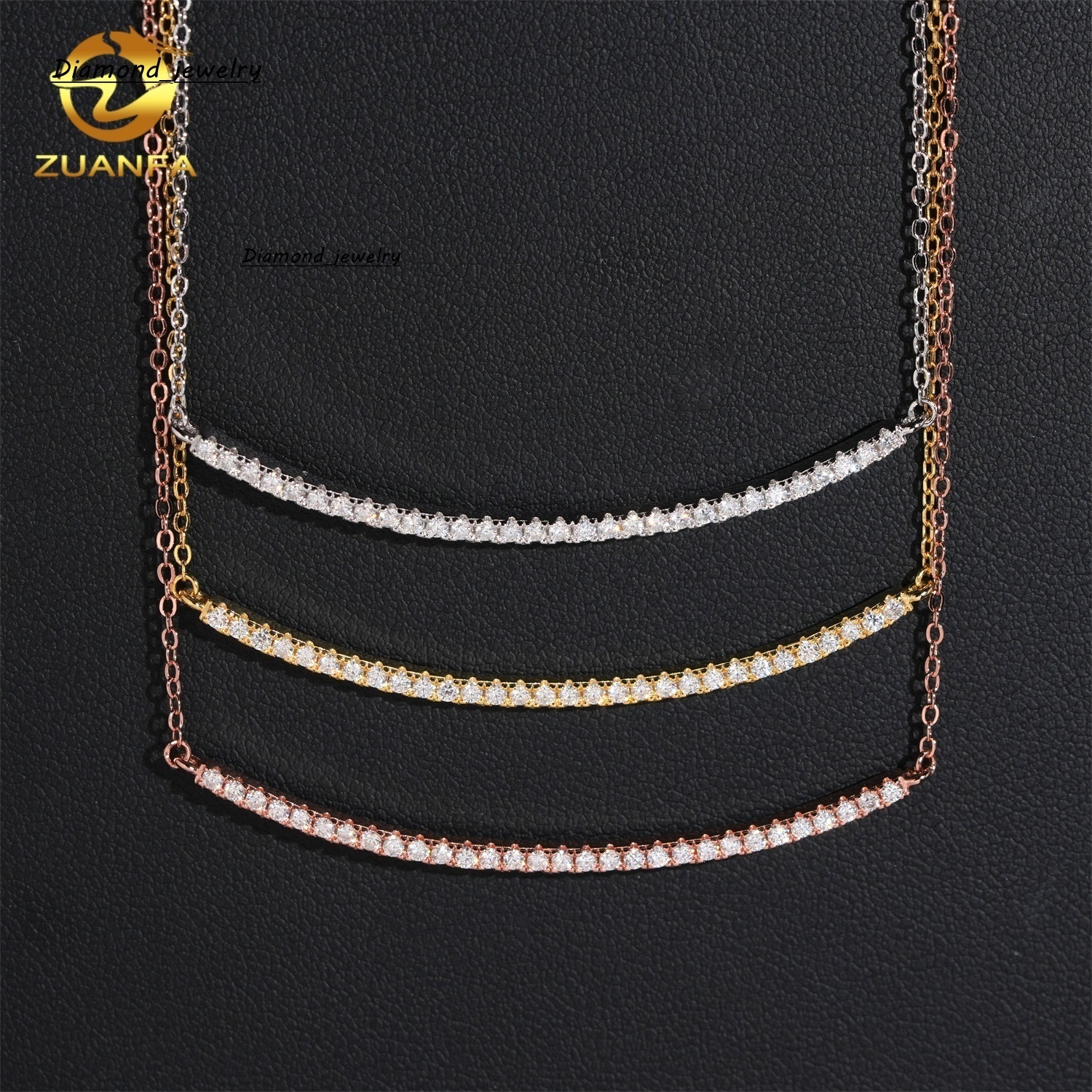 Women Jewelry GRA Certificate 925 Sterling Silver Elegant Pretty Moissanite Pendant Necklace