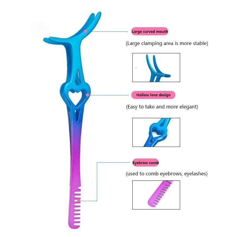 Mascara Eyelashes Clip Aids Lashes Beauty Paste False Tools Fake Eyelash Applicator Tweezers Curler Makeup Cosmetic Tool Eyelash Curl