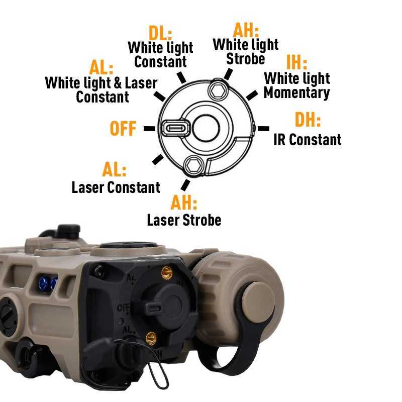 ogl Red Dot Green Blue Ir Laser SF M300A M600C Surefire Flashlight Strobe Led Scout Light Dual Remote Switch For Hunting Weapon W250722