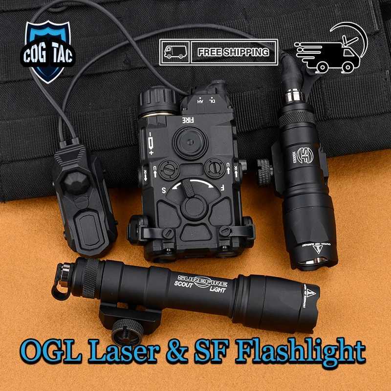 ogl Red Dot Green Blue Ir Laser SF M300A M600C Surefire Flashlight Strobe Led Scout Light Dual Remote Switch For Hunting Weapon W250722